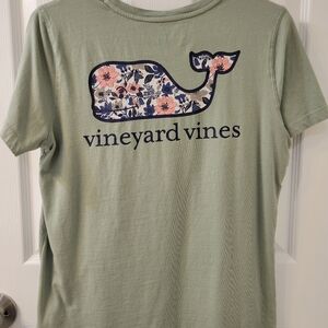 Vineyard Vines Women's Floral Whale Tee in Sage